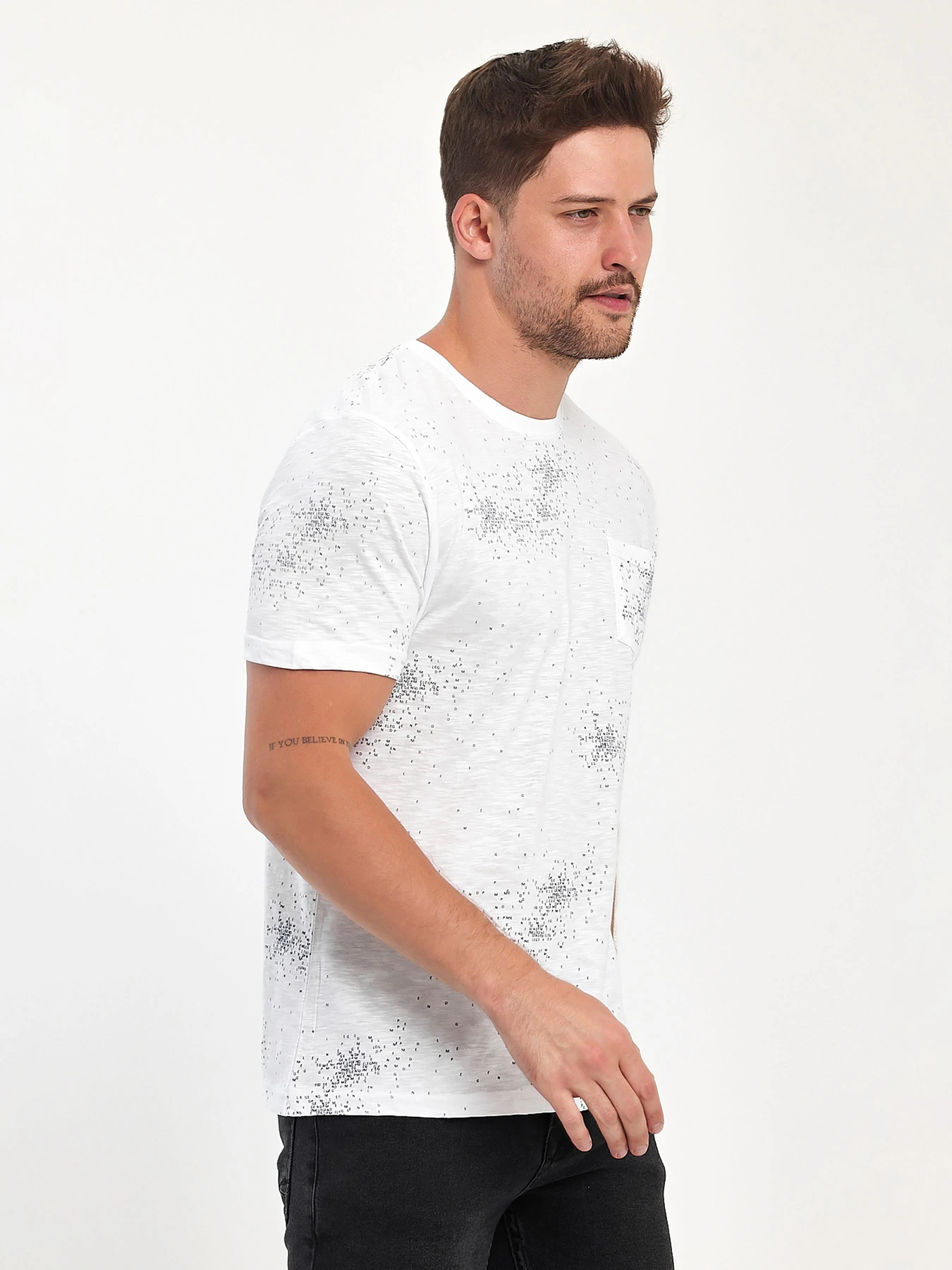 Футболки и поло Trend Collection модель TC10987WhiteFTBLK Фото