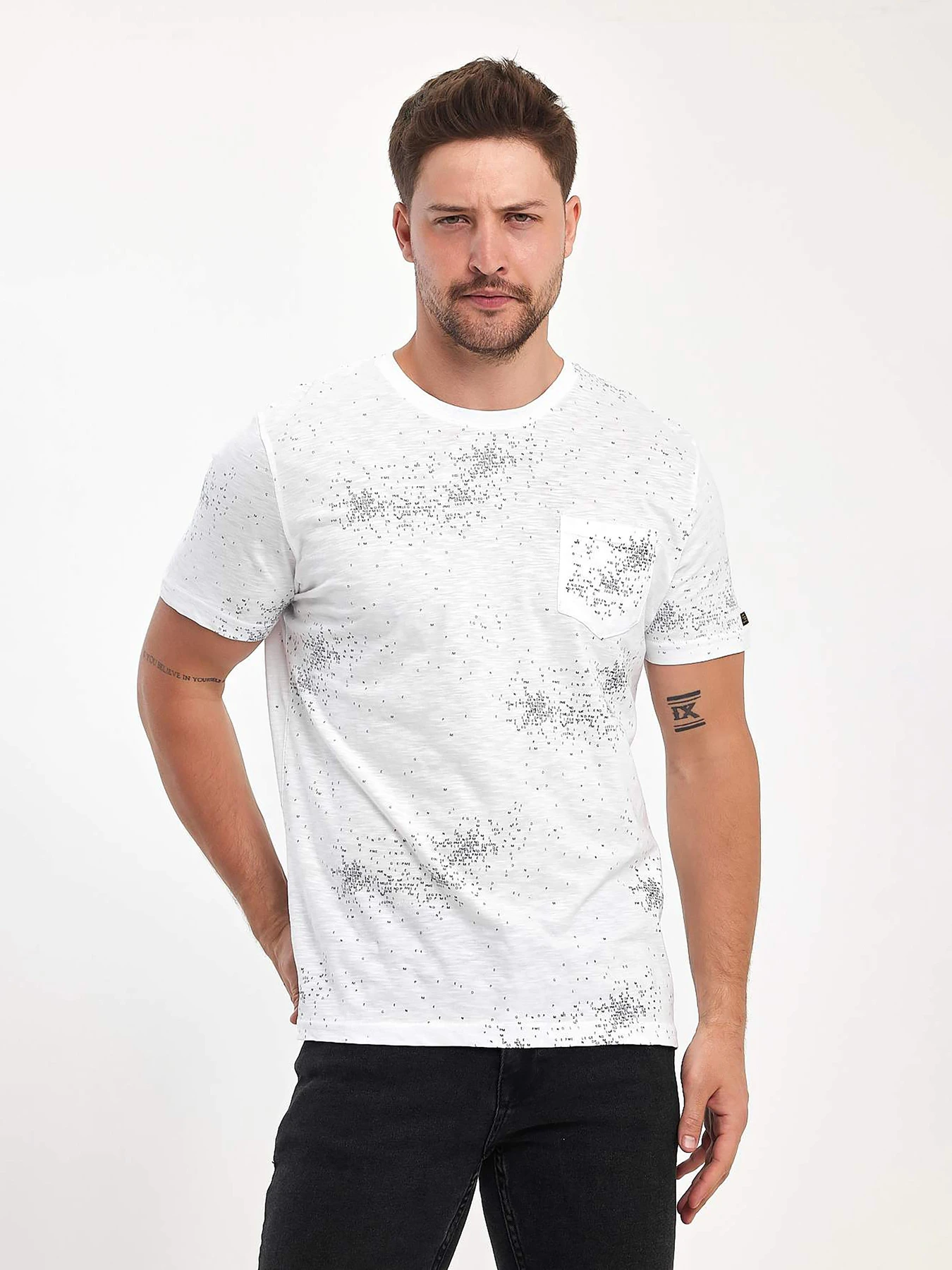 Футболки и поло Trend Collection модель TC10987WhiteFTBLK Фото