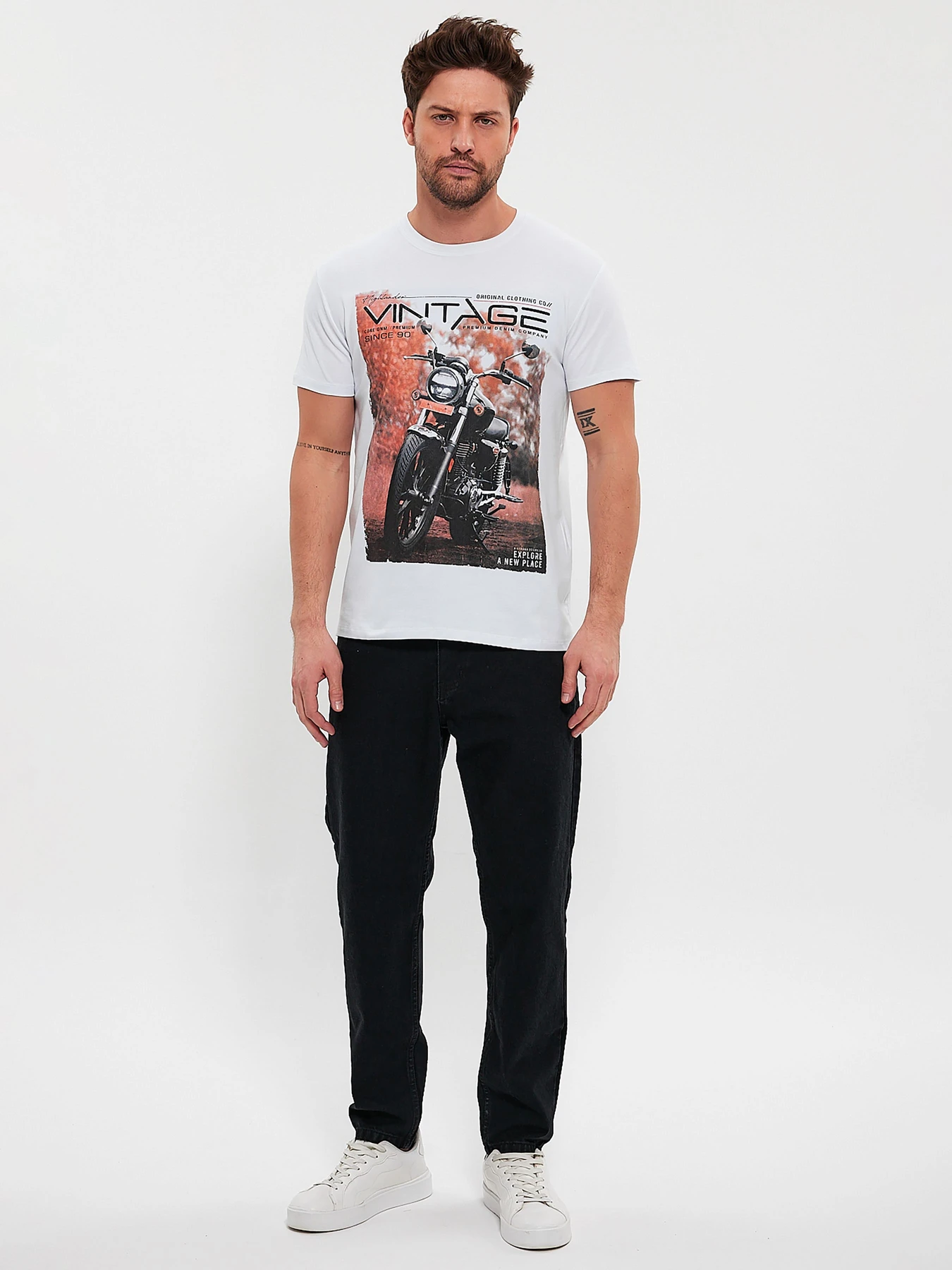 Футболки и поло Trend Collection модель TC10642WhiteFTBLK Фото