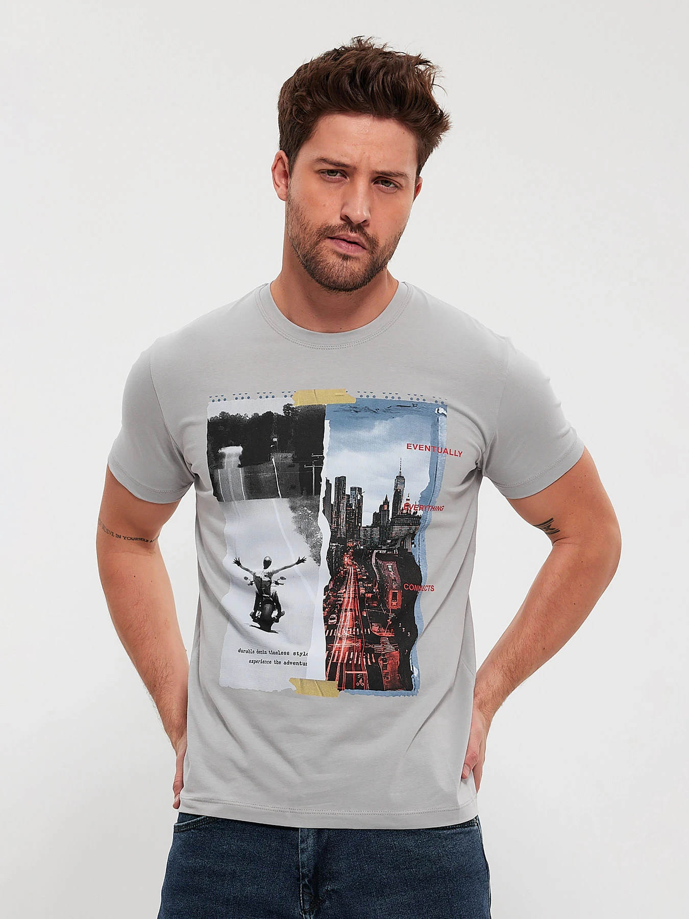 Футболки и поло Trend Collection модель TC10641GreyFTBLK Фото