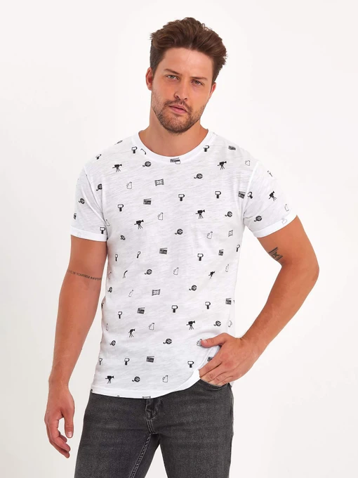 Футболки и поло Trend Collection модель TC8905WhiteFTBLK Фото