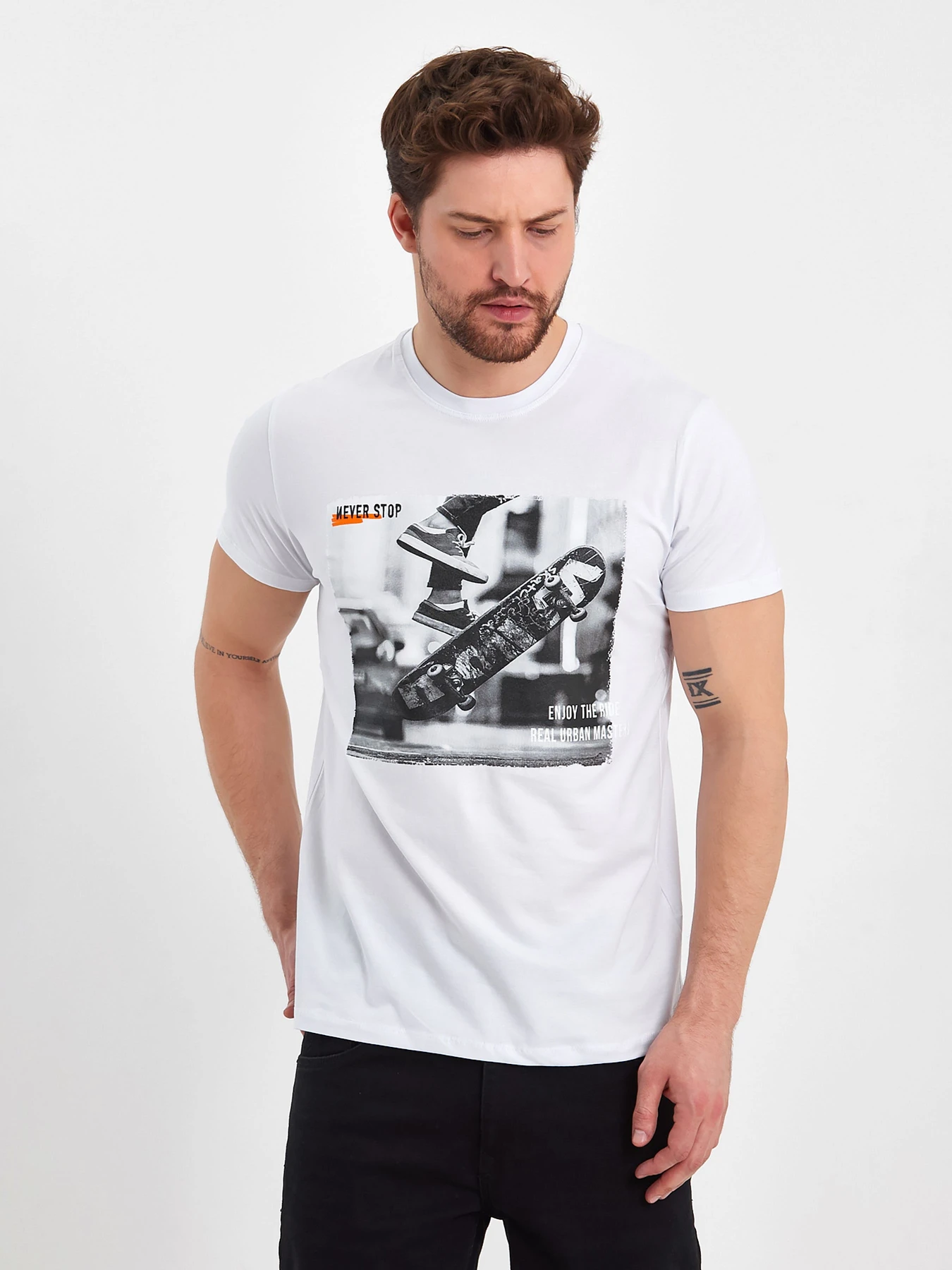 Футболки и поло Trend Collection модель TC8295WhiteFTBLK Фото