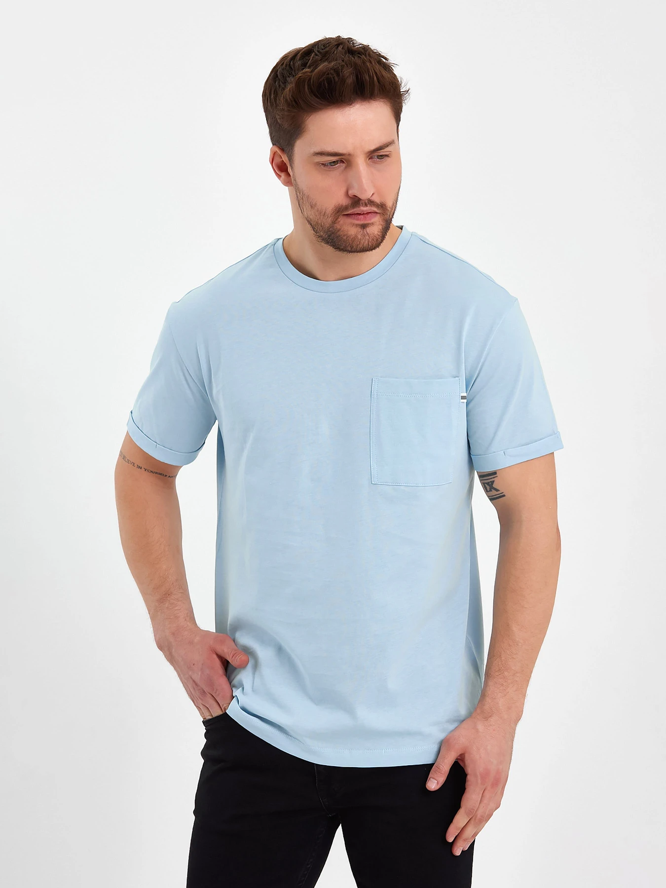 Футболки и поло Trend Collection модель TC8094BlueLightFTBLK Фото