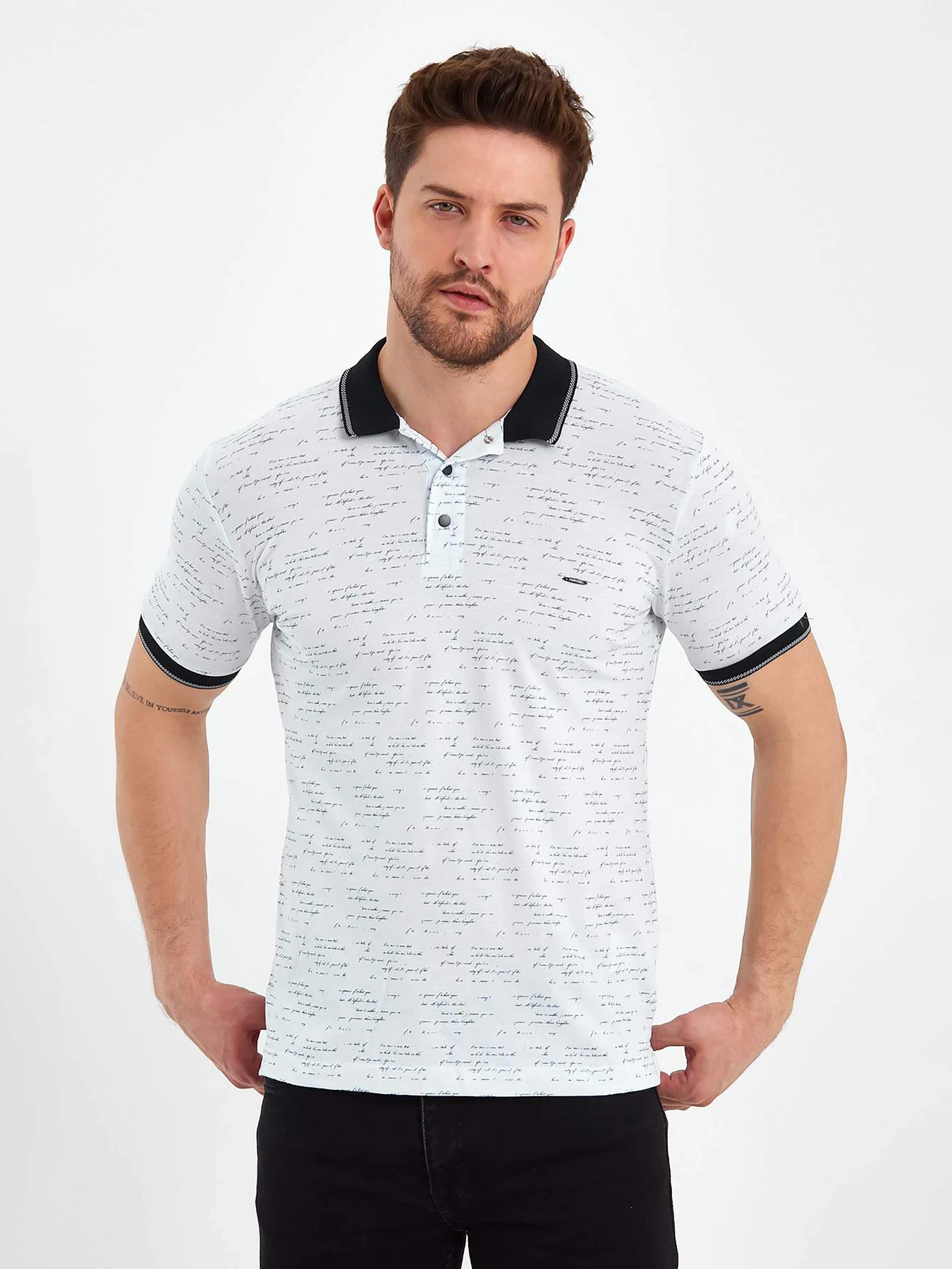 Футболки и поло Trend Collection модель TC7898WhiteFTBLK Фото