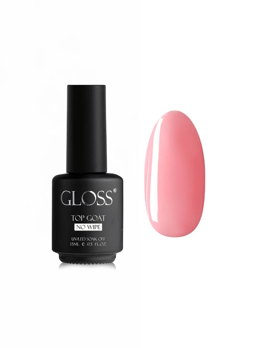 Камуфлюючий топ для гель-лаку Top coat Pink GLOSS COMPANY Camouflage tops, рожевий