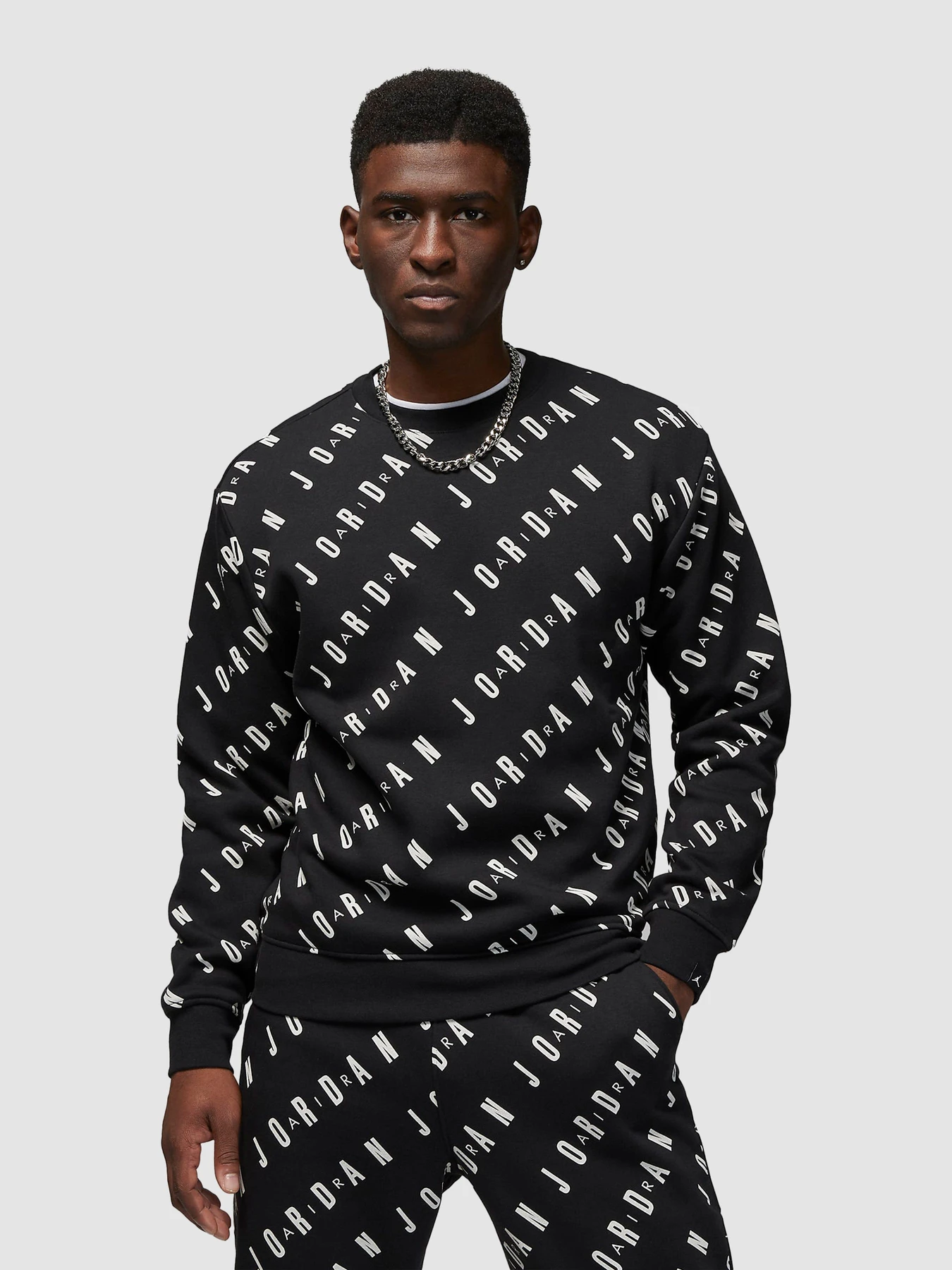 Худі та світшоти Jordan Graphic Fleece Crew-Neck Sweatshirt модель DX9173-010 Фото