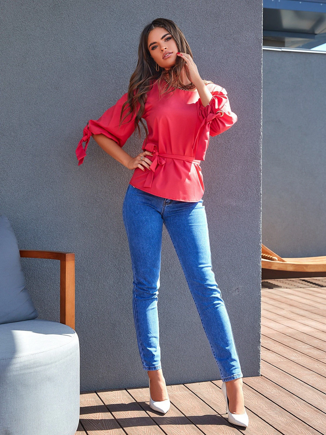 Сорочки ISSA Plus модель SA-320_red Сорочки ISSA Plus модель SA-320_red Фото