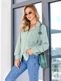 Сорочки ISSA Plus модель SA-325_mint Фото