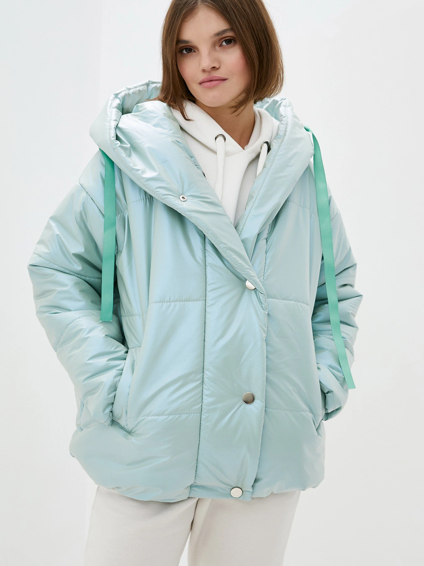Куртки и дубленки ISSA Plus модель SA-310_mint Куртки и дубленки ISSA Plus модель SA-310_mint Фото