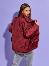 Куртки та дублянки ISSA Plus модель SA-311_burgundy Фото