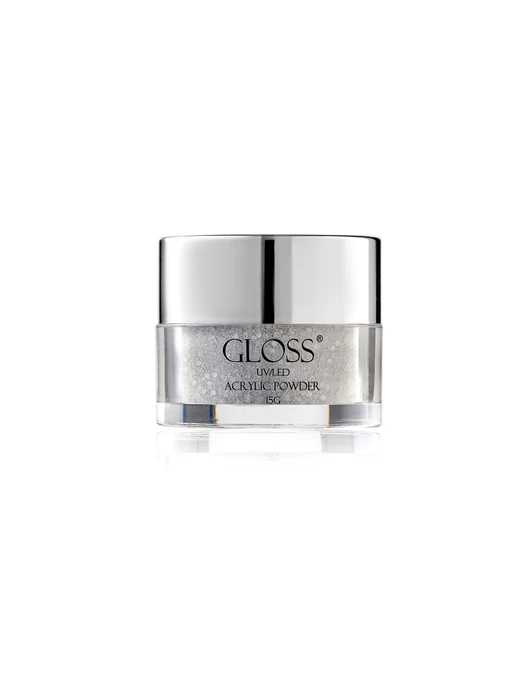 Акрилова пудра Acrylic Powder GLOSS 012 GLOSS COMPANY Acrylic Powder, срібний