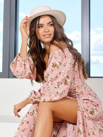 Сукні ISSA Plus модель 12901_pink Фото