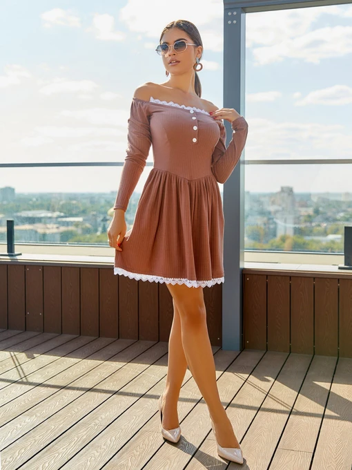 Сукні ISSA Plus модель 12919_brown Фото