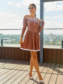 Платья ISSA Plus модель 12919_brown Фото