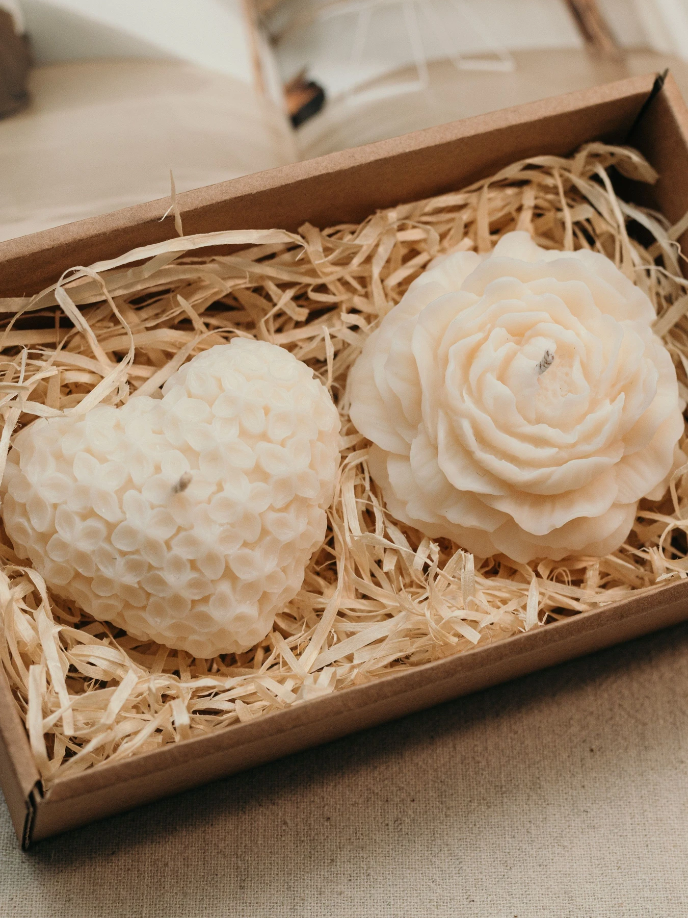 Набір свічок "Ажурна романтика" з натурального оливкового воску Candle Design модель 200.0098 Фото