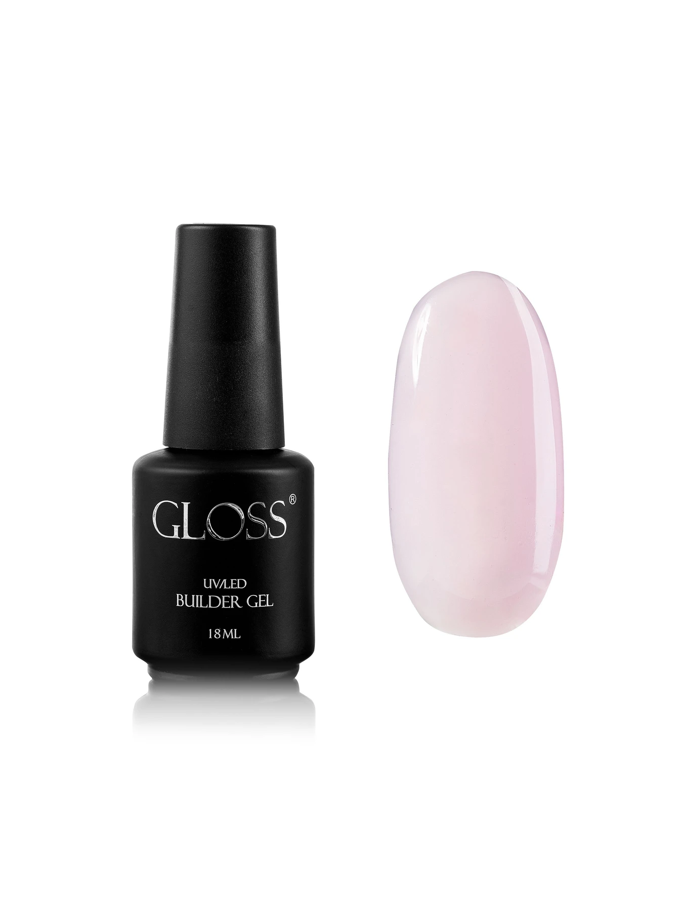 Однофазный гель с кистью Builder Gel GLOSS Pale Pink Builder Gel GLOSS COMPANY модель 4823271407769 Фото
