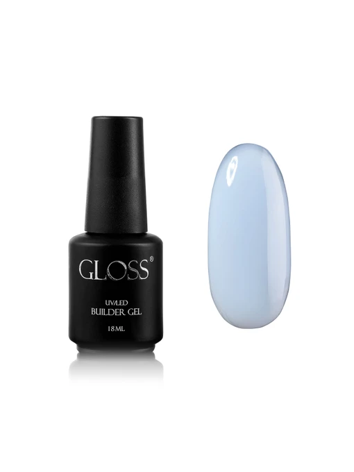 Однофазний гель з пензлем Builder Gel GLOSS Powder Blue Builder Gel GLOSS COMPANY модель 4823271408698 Фото