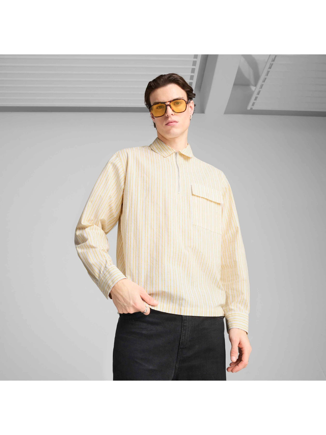 Рубашки PUMA Mmq Half-zip Shirt модель 629345 Фото