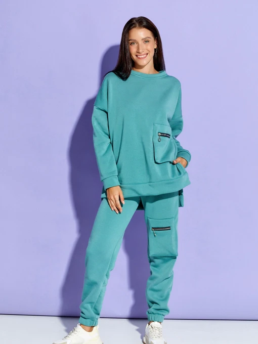 Костюми ISSA Plus модель SA-319_green Фото