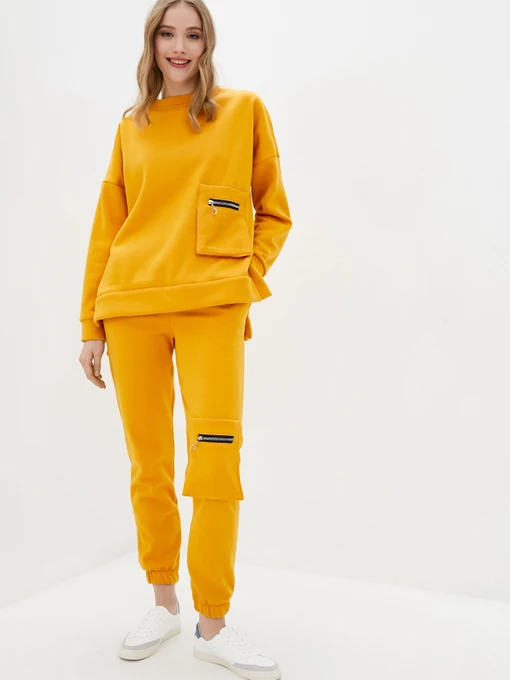 Костюми ISSA Plus модель SA-319_mustard Фото