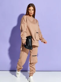 Костюмы ISSA Plus модель SA-319_beige Фото