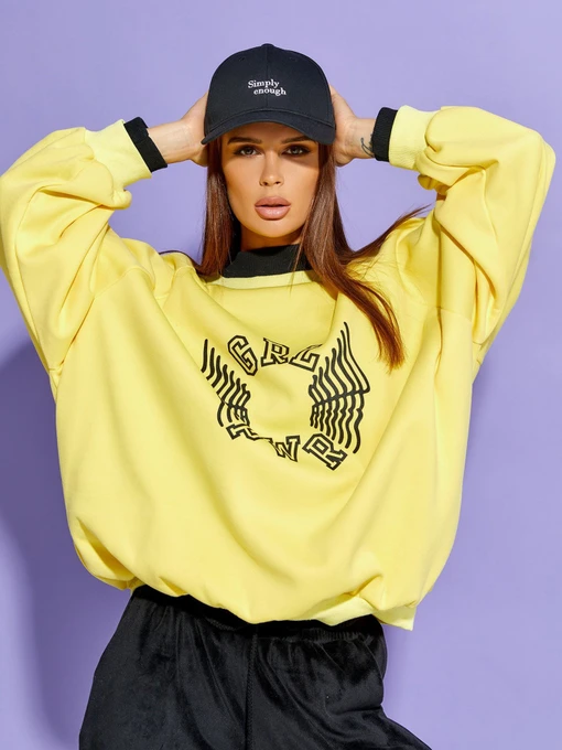 Худи и свитшоты ISSA Plus модель SA-332_yellow Фото