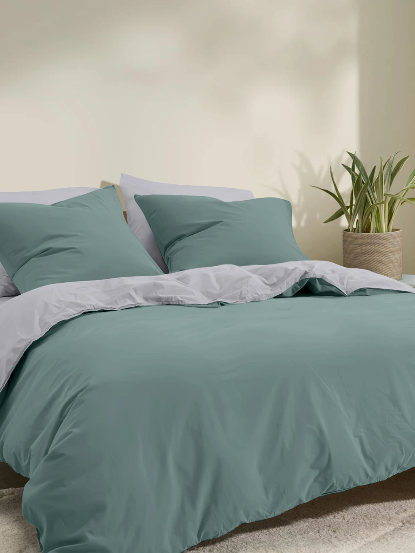Пододеяльник ранфорс AGAVE Cosas модель DuoRfr_104Ashmint-52Grey_160q Фото