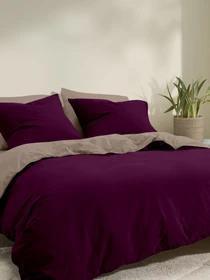 Пододеяльник ранфорс CHERRY ESPRESSO Cosas модель DuoRfr_77CherryDark-15Espresso_160q Фото