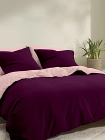 Пододеяльник ранфорс PLUM Cosas модель DuoRfr_77CherryDark-40Rose_160q Фото
