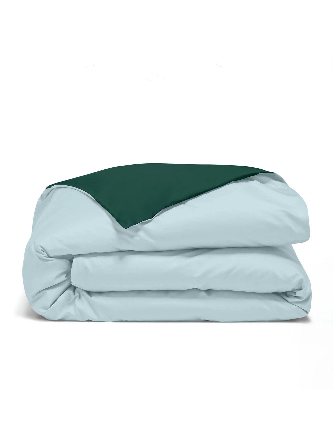 Пододеяльник ранфорс PINE Cosas модель DuoRfr_91GreenDark-58LightBlue_160q Фото