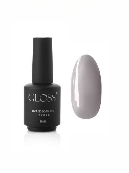 Гель-лак GLOSS 104, класичний сірий GLOSS COMPANY Пастель, сірий