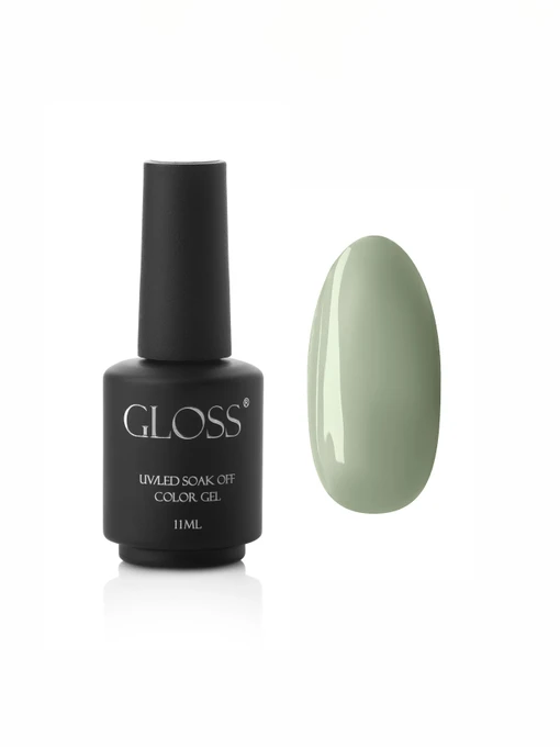 Гель-лак GLOSS 158 сіро-оливковий GLOSS COMPANY Пастель, оливковий