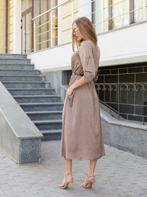 Платья MilaNova модель Платье Ф-80 бежевый Фото