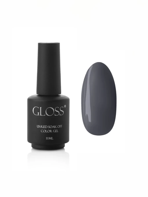Гель-лак GLOSS 316, мокрий асфальт GLOSS COMPANY Темний, графіт