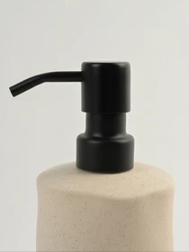 Диспенсер для жидкого мыла "Porto" бежевый/черный MBM HOME модель BA-34 BEIGE/BLACK Фото