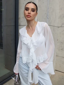 Рубашки Jadone Fashion модель Blouse_Camellia_milk Фото