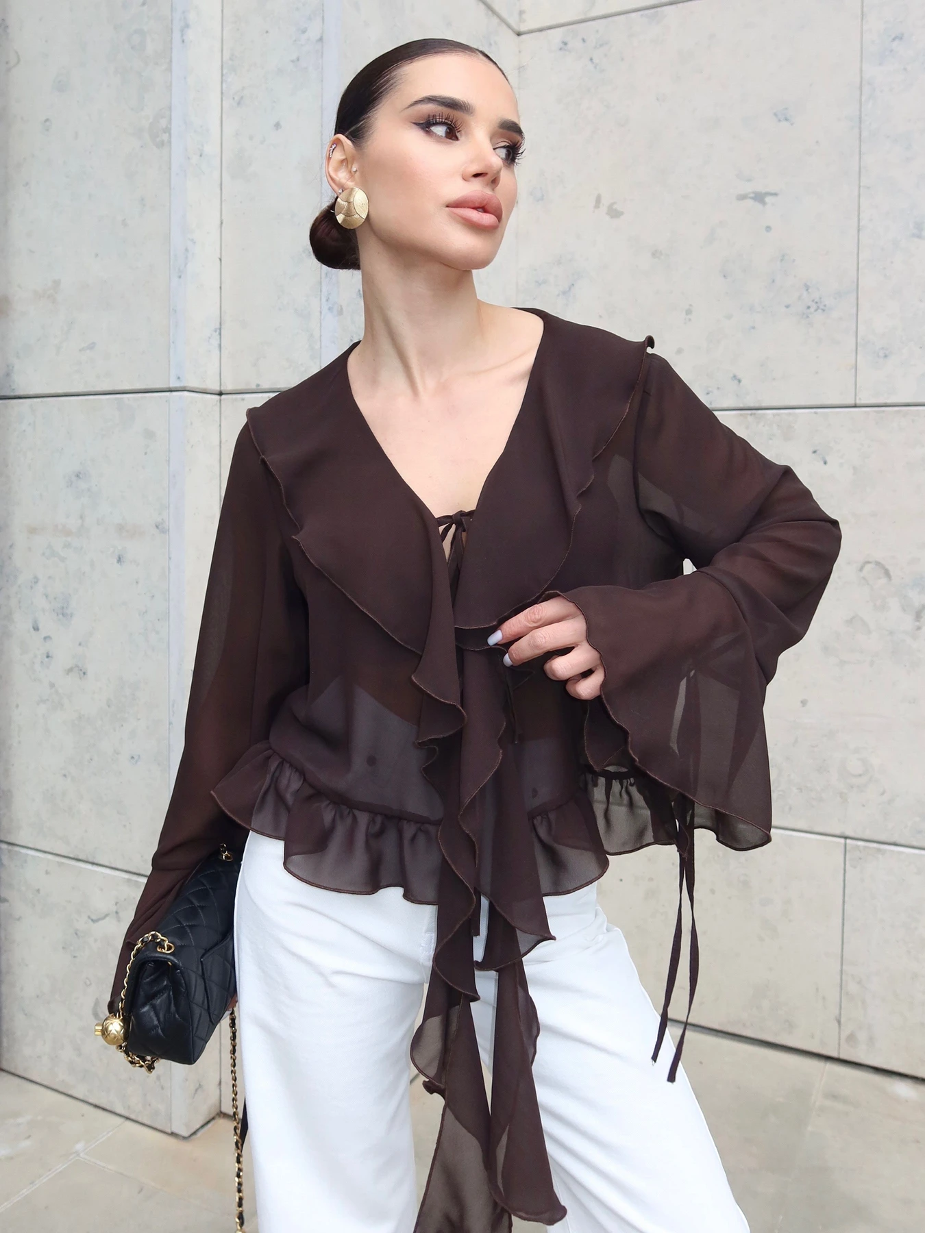 Рубашки Jadone Fashion модель Blouse_Camellia_chok Фото
