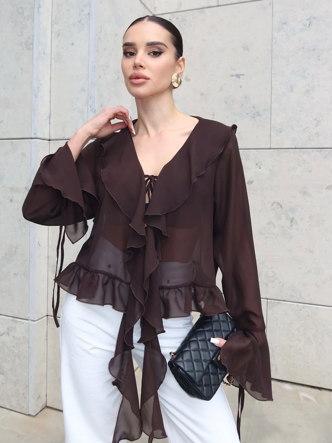 Рубашки Jadone Fashion модель Blouse_Camellia_chok Фото