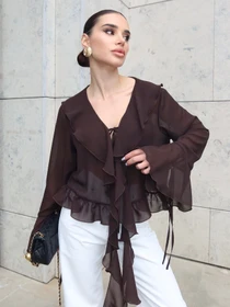Рубашки Jadone Fashion модель Blouse_Camellia_chok Фото