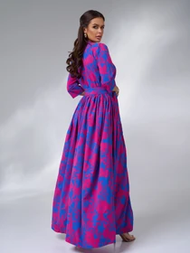 Сукні ISSA Plus модель 15095_синий Фото
