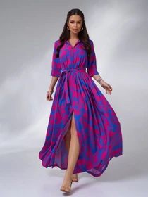 Платья ISSA Plus модель 15095_синий Фото