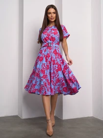 Платья ISSA Plus модель 15098_голубой Фото