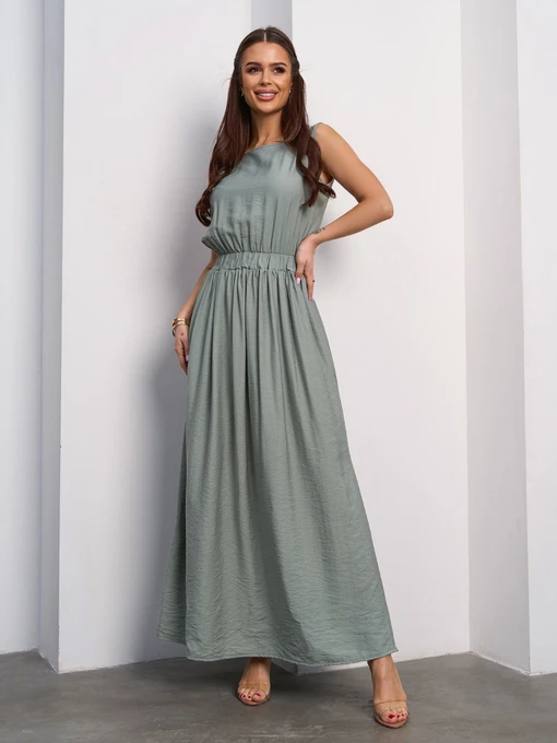 Платья ISSA Plus модель 14063A_оливковый Фото
