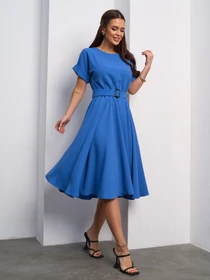 Платья ISSA Plus модель 14529_голубой Фото