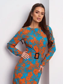 Сукні ISSA Plus модель 15112_мультиколор Фото