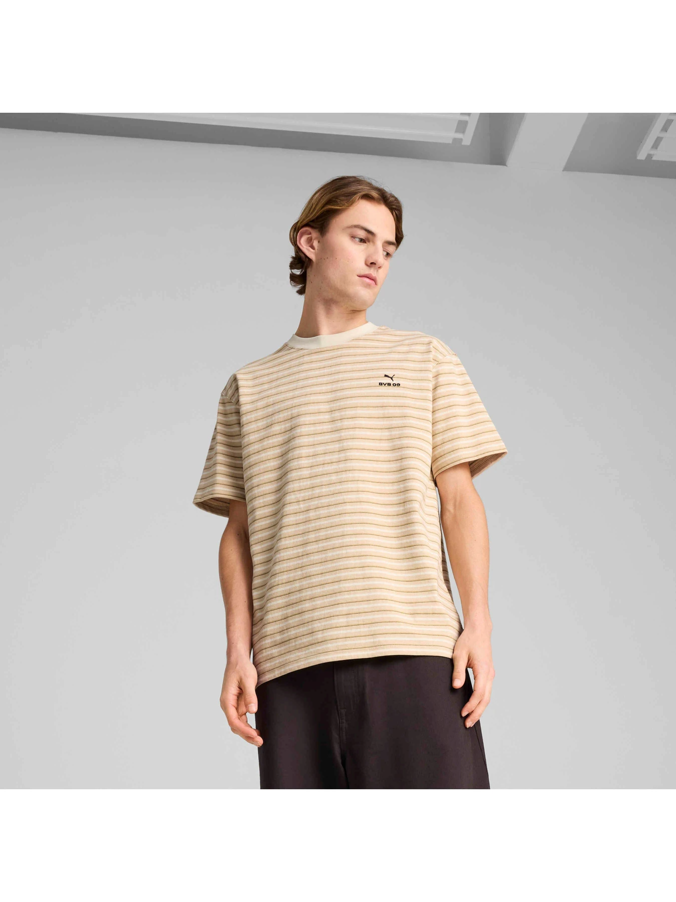 Футболки и поло PUMA Bvb Mmq Striped Tee модель 780853 Футболки и поло PUMA Bvb Mmq Striped Tee модель 780853 Фото