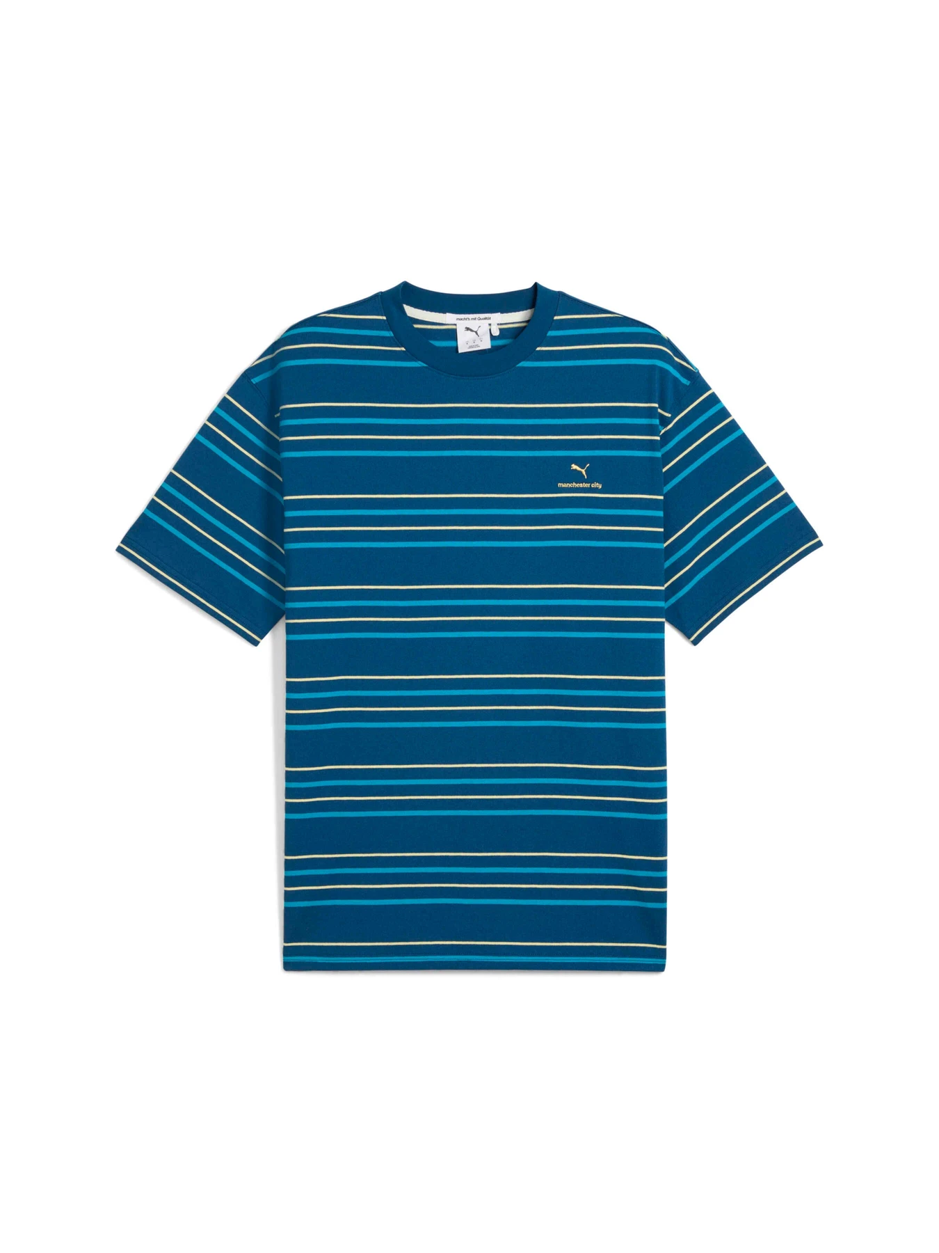 Футболки і поло PUMA Mcfc Mmq Striped Tee модель 780837 Фото