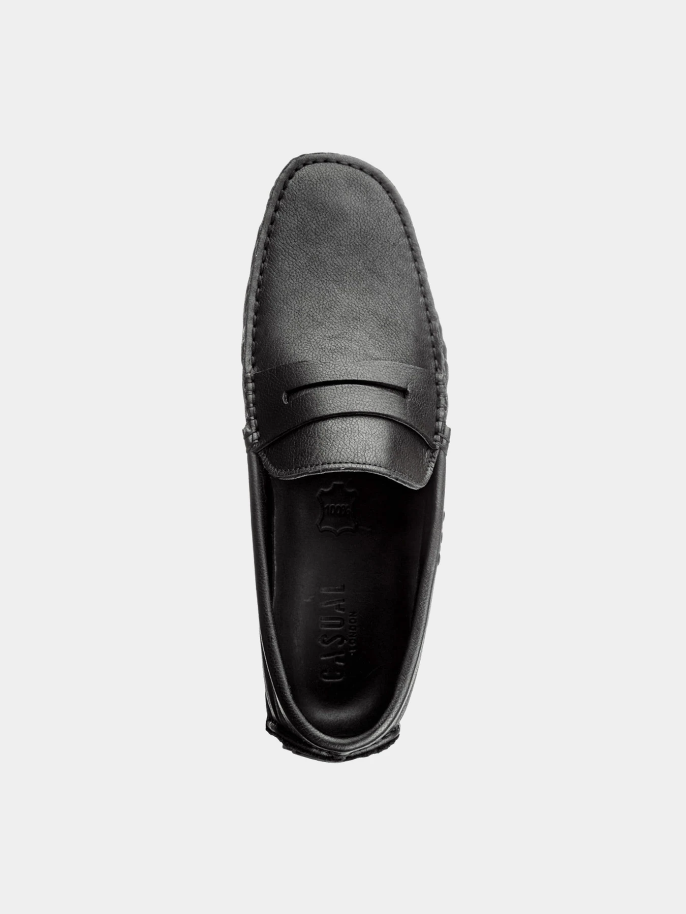 Слипоны и мокасины Casual модель Кеж-5269/001/1 шкіра чорн-211 Фото
