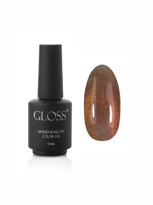 Гель-лак котяче око Cat eye 14, рожеве золото GLOSS COMPANY Cat eye, рожеве золото