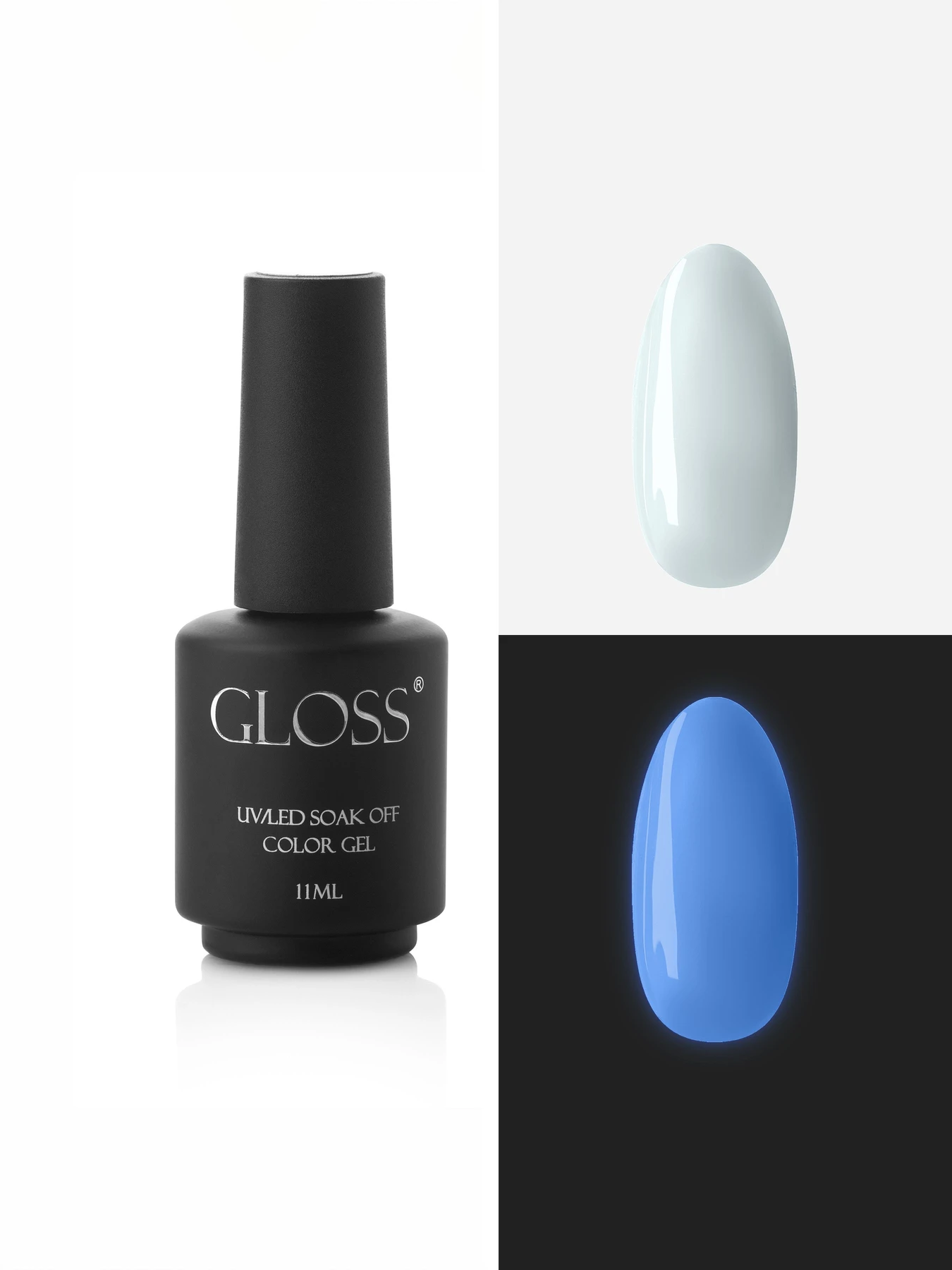 Люминесцентный гель-лак Bright Blue Elf, светло-голубой Elf GLOSS COMPANY модель 4823271410929 Фото